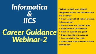 IICS Career guidance session | Scope for IICS and IDMC