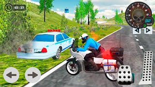Police Motorbike Chase Stolen Cop Car - Policeman Road Rider Android Gameplay screenshot 2