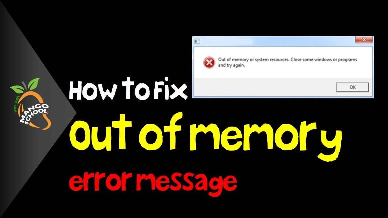 Out of Memory ошибка. Error out of Memory. Убрать ошибку memorize. Out of Memory на сервере. Ram error