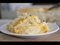 Baked Sour Cream, Cheddar & Chive Mashed Potatoes