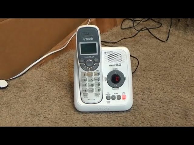 VTech CS6124 DECT 6.0 Cordless 2K DCI 1080p Phone with Answering System and  Caller ID/Call Waiting, White with 1 Handset