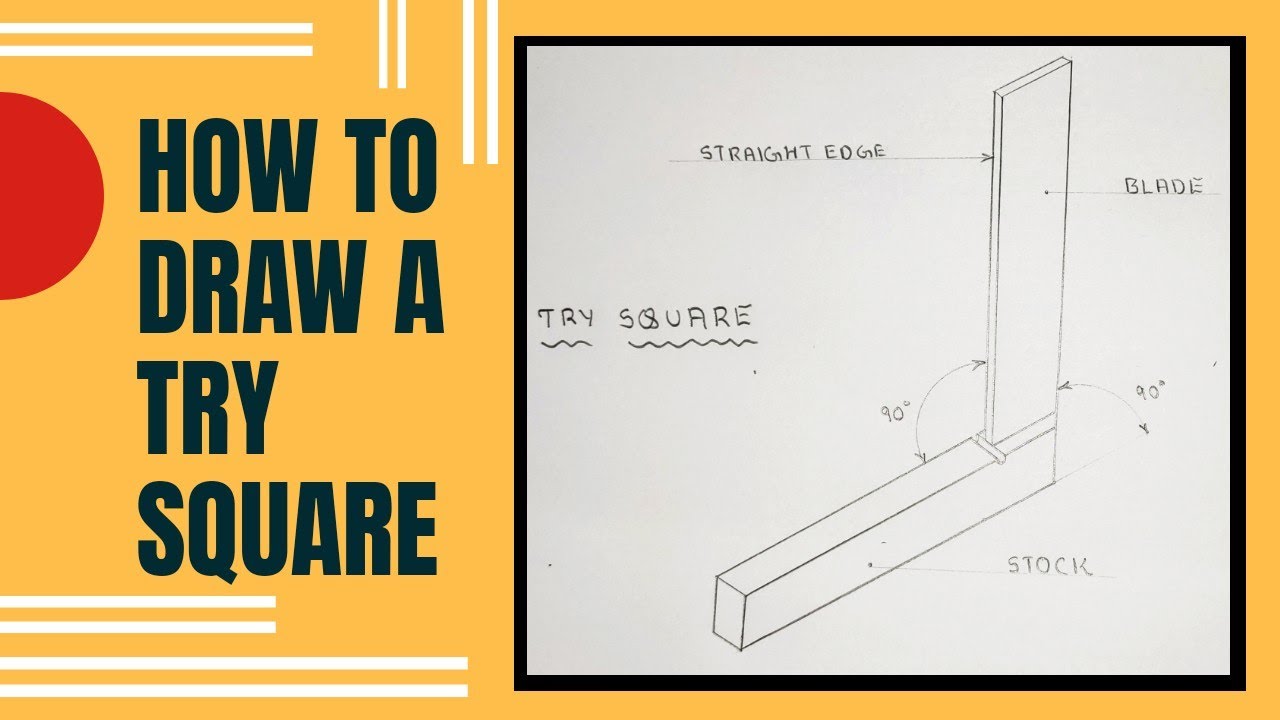 Drawing a 3d floating square step by step  pencil sketch  YouTube