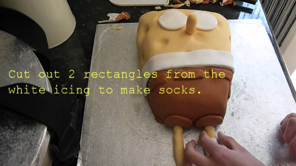 how to make a spongebob squarepants cake step by step