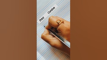 Print vs Cursive writing | small abcd #shorts #cursivewriting  #calligraphy #art