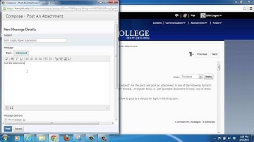 Submitting a Discussion Post With Attachment In Desire2Learn