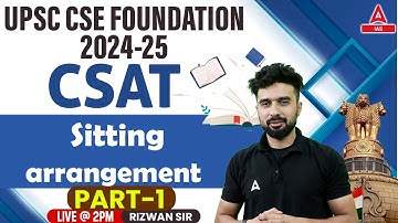 sitting arrangement | Reasoning For CSAT | UPSC CSAT Reasoning Classes 2024 BY Rizwan Sir