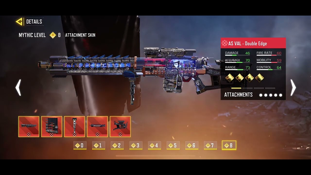 Call of duty mobile mobile The AS Val Double Edge Theme Song Mythic level 7-8