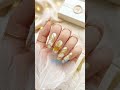 Golden Hour Stained Glass Press-On Nails | 3D Luxury Sunrise #nails #nailart #nailinspo #naildesign