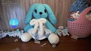 🐰 Bunny from ALIZE PUFFY 🐰 FINE Knit toy with their hands (alizée of Puffy fine) 📌 Master Class