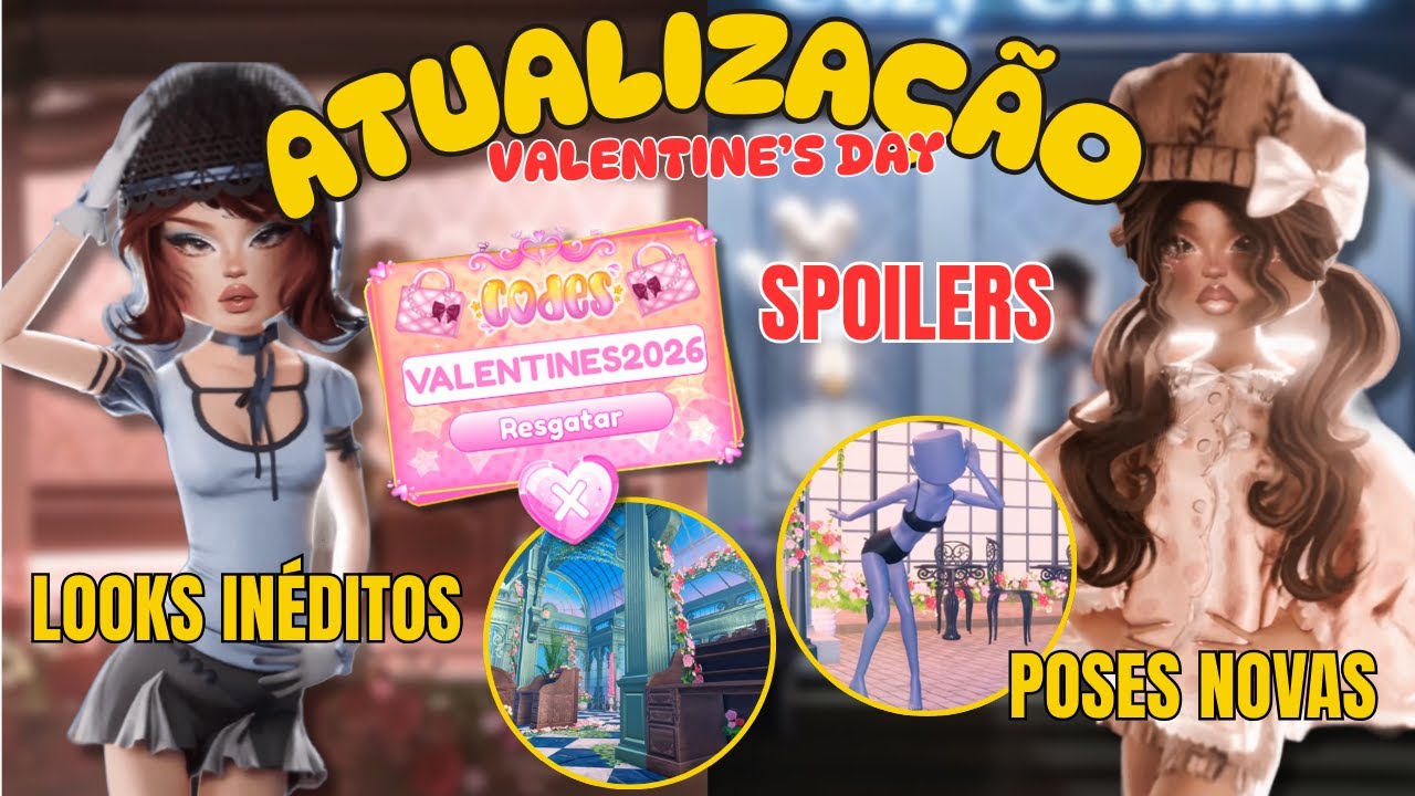 NOVOS LOOKS, POSES E MAQUIAGENS! | Update Valentine’s Day Dress To Impress 💘 Roblox
