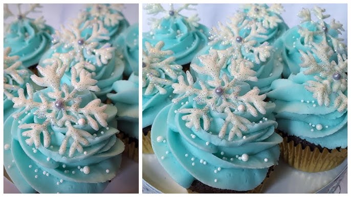 SNOWFLAKE Cake Decorating Tutorial (easy cheat) How to Make WINTER Cake  Decorations by Caketastic 