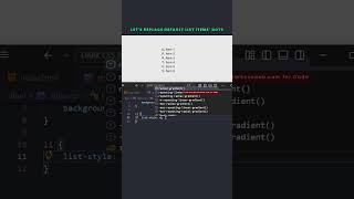 🔥 Customize Your List Items Styling using CSS #frontendcourse #programming #webdesign #learntocode