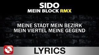 SIDO - MEIN BLOCK RMX - AGGROTV LYRICS KARAOKE  ( VERSION)