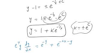 Math 24 Section 2.2: Separable Equations