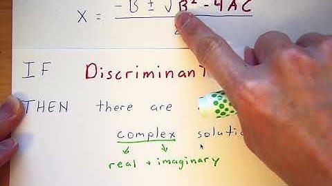 Discriminant + x intercepts