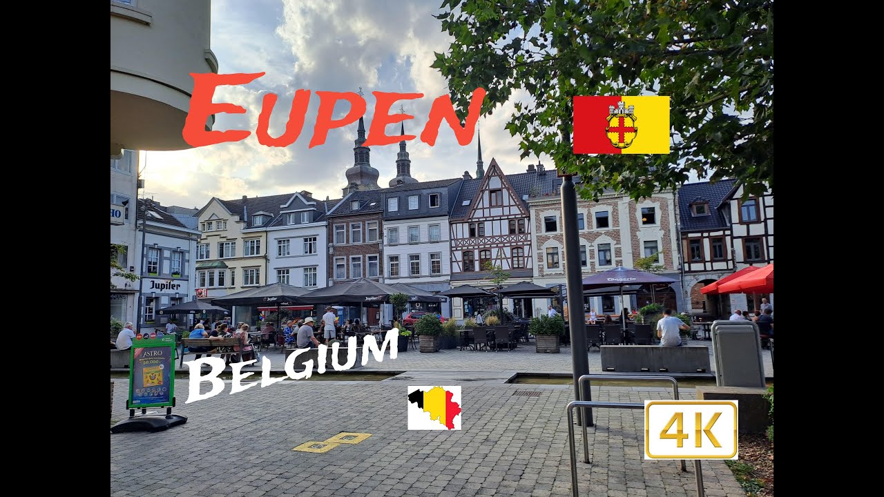 Eupen  Belgium / 4K / Walking Tour /