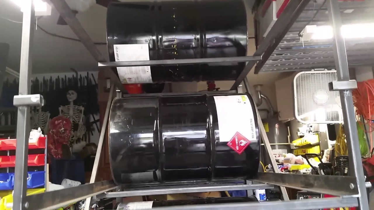 Tilt barrel rack prop pneumatic - YouTube