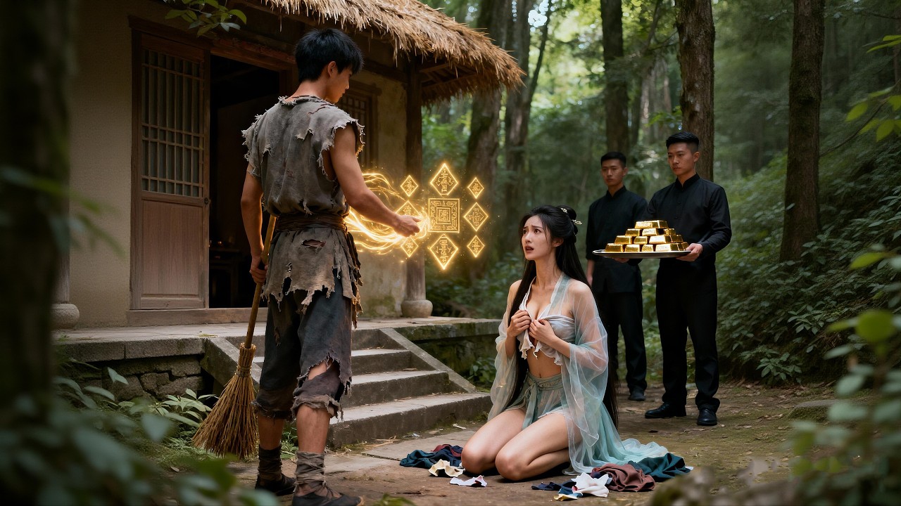 Деревенский парень случайно порвал бюстгальтер феи, но она узнала в нем хозяина!