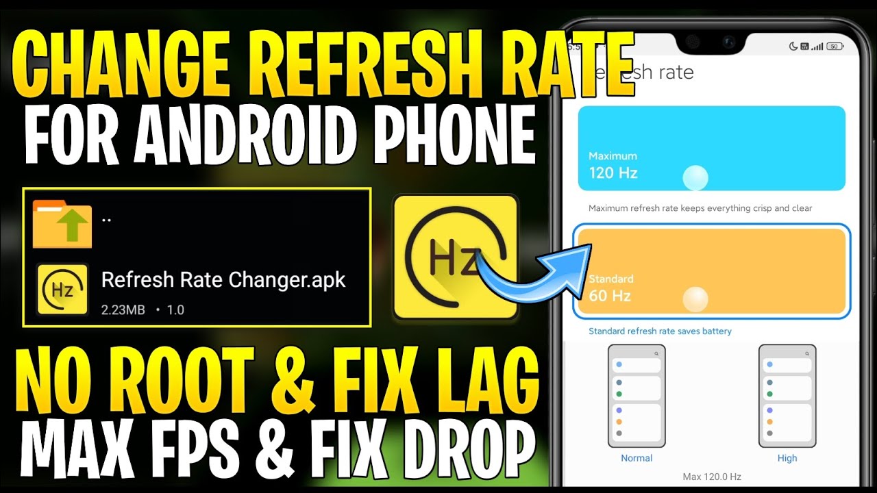 How To Change Refresh Rate On Any Android Phone : No Root || Get Max ...