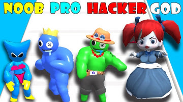 NOOB vs PRO vs HACKER vs GOD - Blue Monster Run 🐱