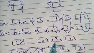 How to Find the LCM of 24 and 36 Using Prime Factorization