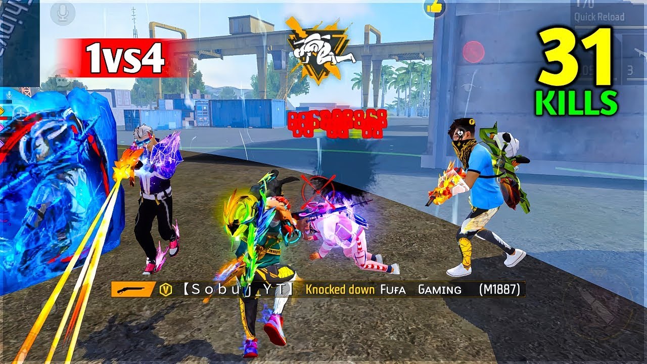 31 kill in free fire Solo Vs Squad Orion Best combination mobile game play 