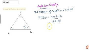 (i) A triangle cannot have more than one right angle.