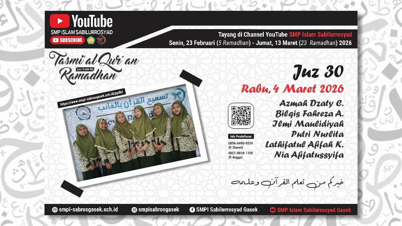 8. TASMI' RAMADHAN - JUZ 30 [04/03/2026] | SMP Islam Sabilurrosyad