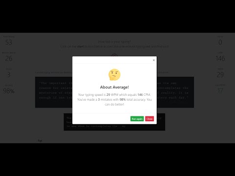 Speed Typing In JavaScript With Source Code | Source Code & Projects