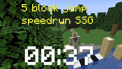 Minecraft 5 block jump SSG speedrun (00:37) [No "tricks", only elevation momentum]