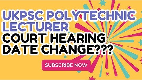 Court Hearing Date Change? Ukpsc Polytechnic Lecturer