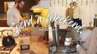 Weekend In The Life || baby shower prep + my husband's bday + cleaning + going to church + more.
