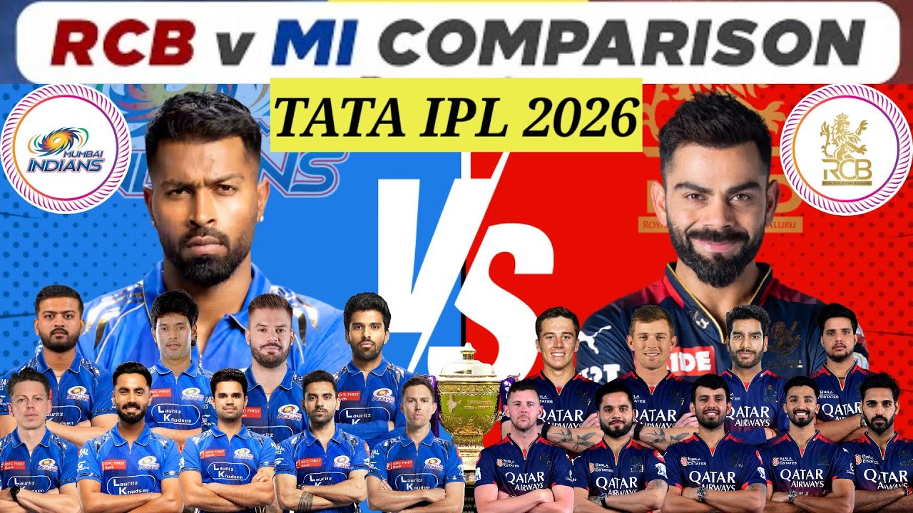 IPL 2026 - RCB VS MI Best Playing 11 Comparison🔥 MI VS RCB Playing 11 Ipl 2026😍 Sk Cric Tv24