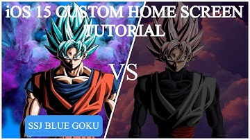 SSJ Blue Goku - Custom Home Screen Layout Tutorial - iOS 15 - Dragonball Super