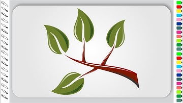 Simple Tree Branch Drawing with CorelDraw | Flat Vector Style | Drawing | CorelDraw Tutorial