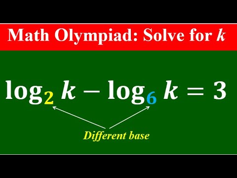 Math Olympiad Can you solve? A Nice logarithm with different base ...