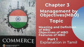 12 Commerce | Chapter 3 |  Management by Objectives (MBO) | Part 1 | tn state board
