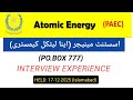 Interview Experience of Assistant Manager Analytical Chemistry PO.BOX 777, Islamabad| Questions