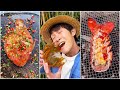 Straw hat eats baked balloonschinese mountain forest life and food motiktok fyp