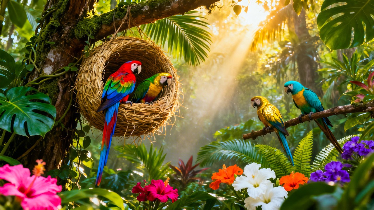 🌈Let Go of Stress | Relaxing Piano Melodies with Nature Birds for Sleep🕊️☀️️🎹