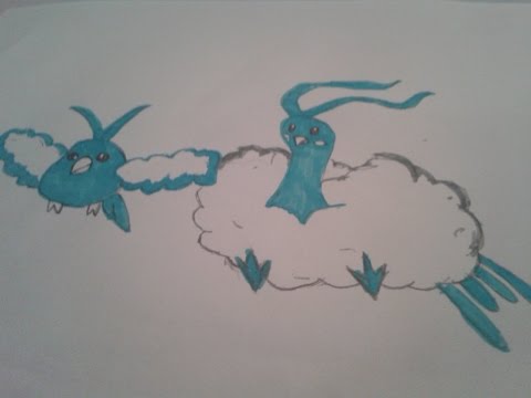 Comment dessiner Pokemon: n ° 333 Swablu, n ° 334 Altaria
