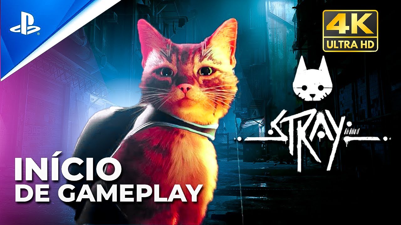 O Jogo do Gato!!!  STRAY - Início de Gameplay, em Português PT-BR! 