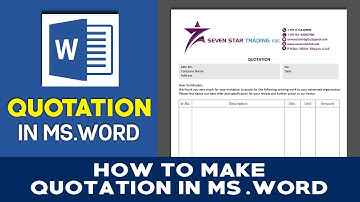 How to make quotation in MS word | Quotation in Word Format