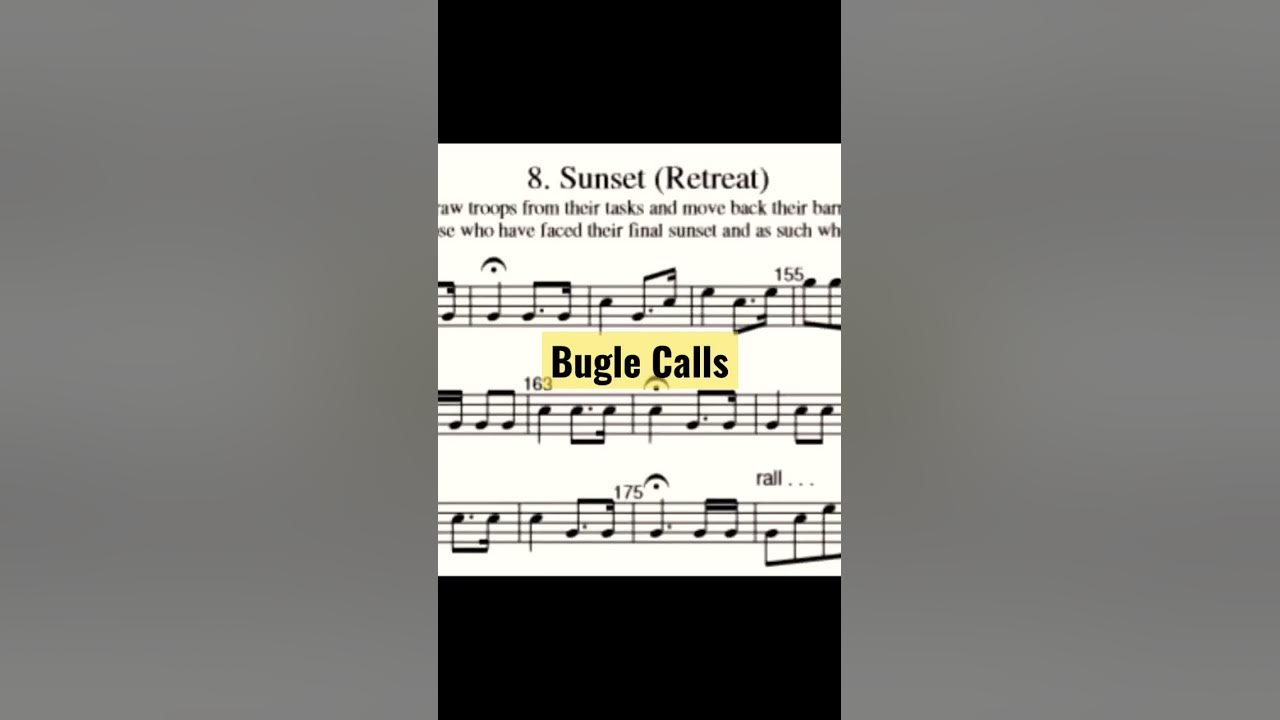 SUNSET (Retreat) - [Bugle Calls] on Trumpet - Military Cadence