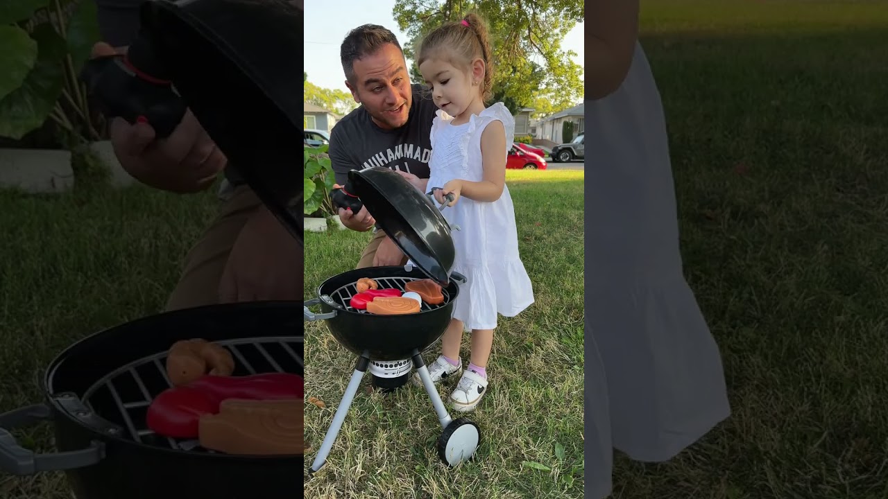How Did She Do That! | A Toddler BBQs On The Weber Kettle 