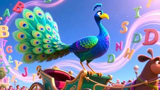 Peacock ABC Rainbow Train Ride 🦚🌈🚂 Fun Alphabet Song for Kids | Colorful Learning Adventure