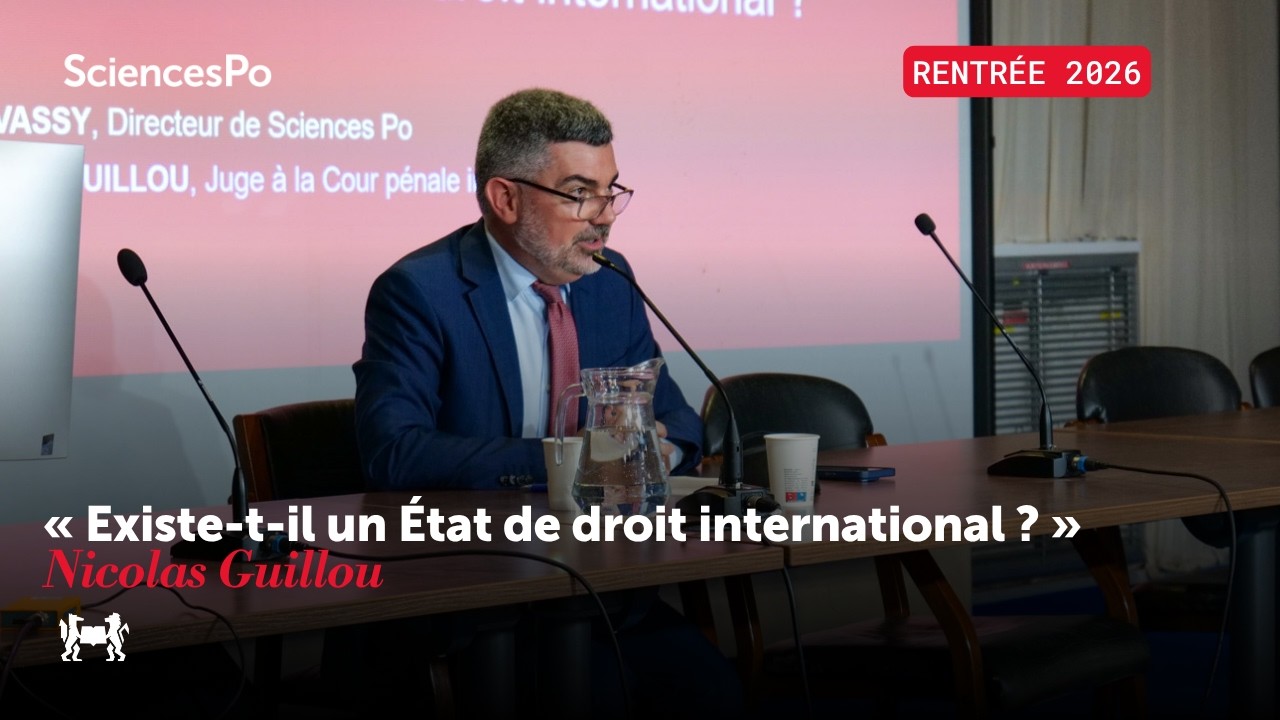 Nicolas Guillou - Leçon inaugurale de l'École de droit de Sciences Po