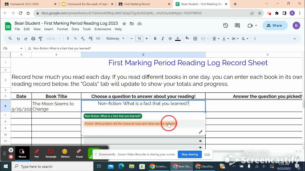 How to complete an online reading log YouTube