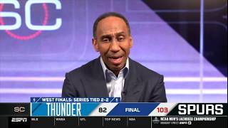 "Wemby delivering historic West Finals not seen since Shaq" - Stephen A. on Spurs shut down Thunder