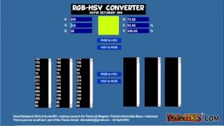 RGB to HSV Converter - David Setiabudi - Free software